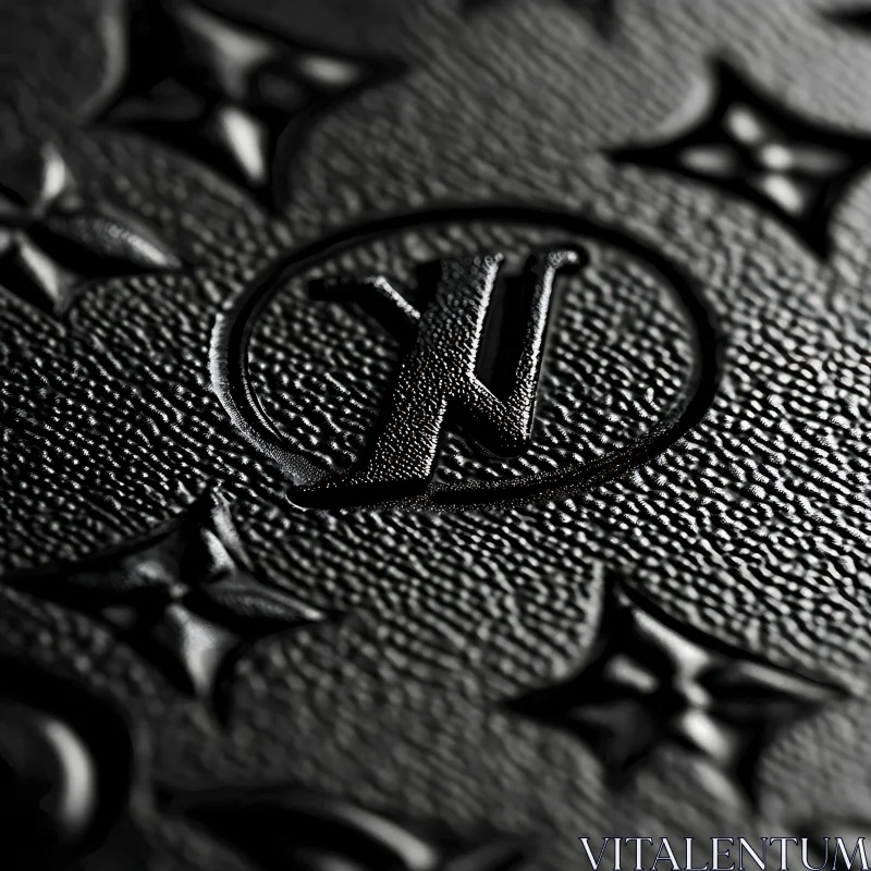 AI ART Detailed Embossed Leather Design with Central Emblem