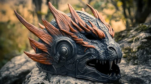 Stone Dragon Helmet - Fantasy Character