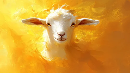 Ethereal Goat Painting