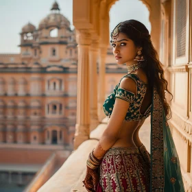 Portrait of Woman in Traditional Dress