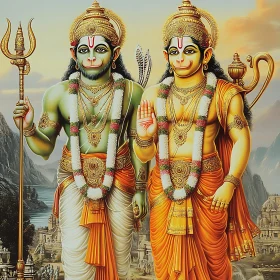 Sacred Figures in Golden Light