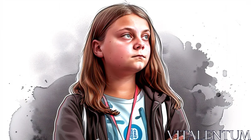 Greta Thunberg: The Face of Climate Advocacy AI Image