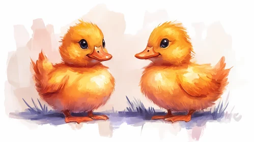 Playful Duck Illustration