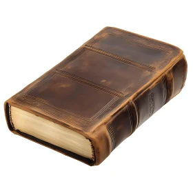 Vintage Brown Leather Bound Book