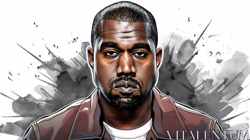 Abstract Illustration of Kanye West AI Image