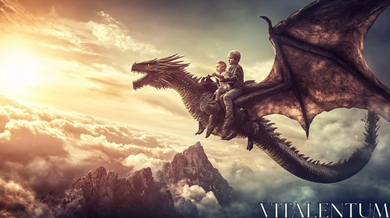 AI ART Fantasy Dragon Ride