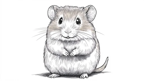 Cute Hamster Drawing