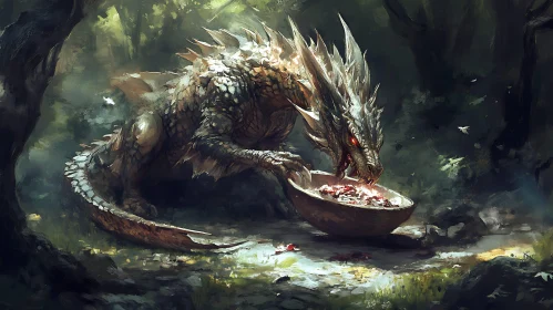 Fantasy Dragon in Woodland Meal