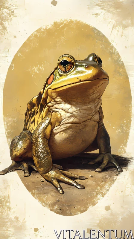 Detailed Frog Illustration AI Image