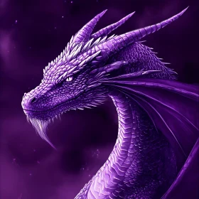 Mystical Dragon in Shades of Purple