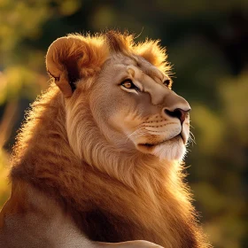 Majestic Lion Gaze