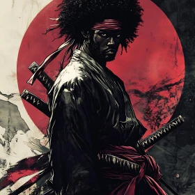 Samurai's Resolve: A Warrior's Portrait