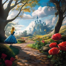 Girl in Wonderland Seeking Castle