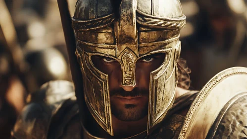 Warrior in Golden Helmet
