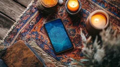 Candlelit Mandala Still Life