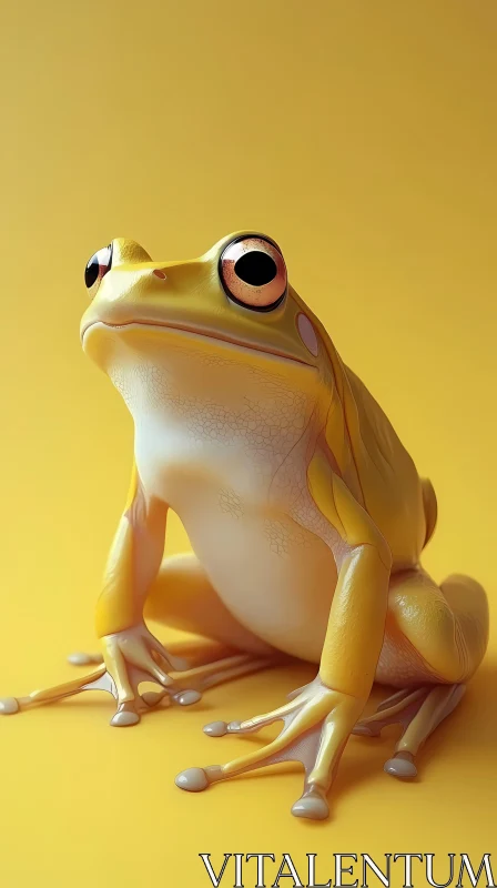 AI ART Vivid Yellow Frog