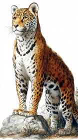 Leopard Poised Elegantly