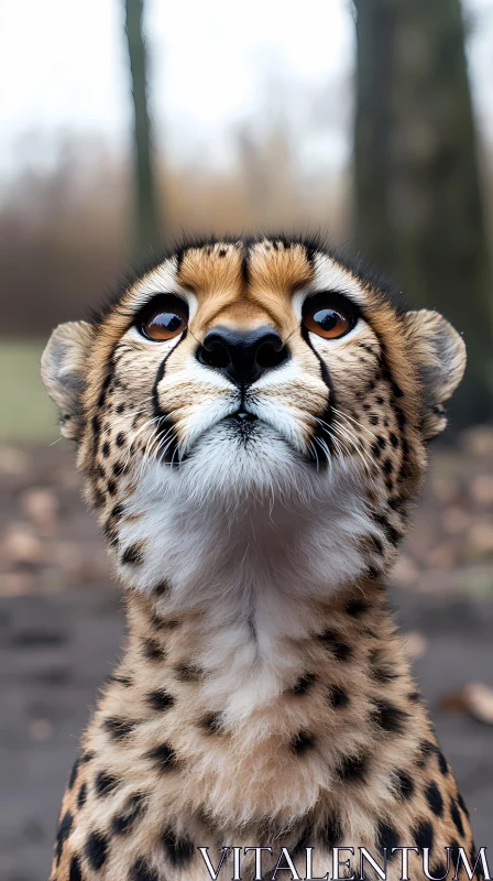 Majestic Cheetah Portrait AI Image