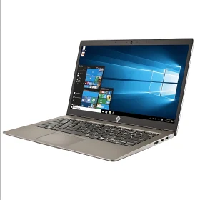 Sleek Silver Laptop Running Windows