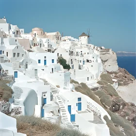 White Buildings in Santorini, Greece