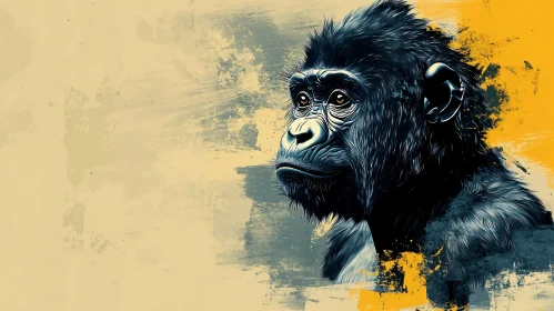 Gorilla Art with Expressive Brushstrokes