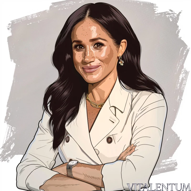 AI ART Artistic Portrait of Meghan Markle