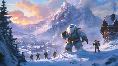 Expedition Confronts Yeti in Winter Landscape