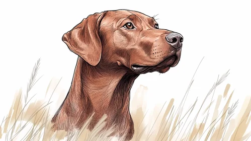 Brown Dog Illustration