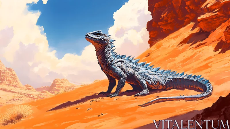 AI ART Lizard in Desert