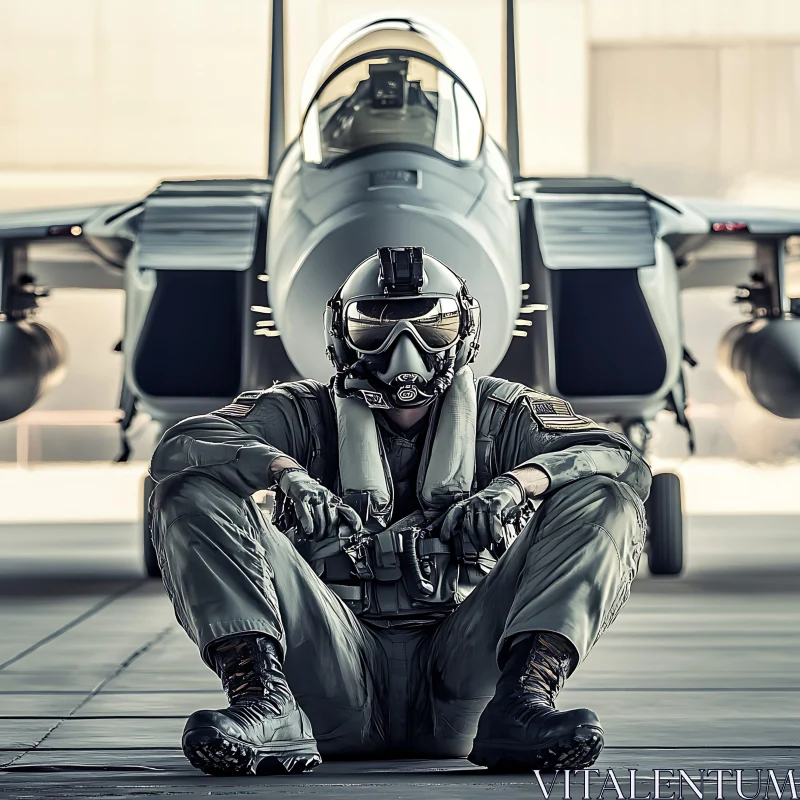 Fighter Pilot Grounded AI Image