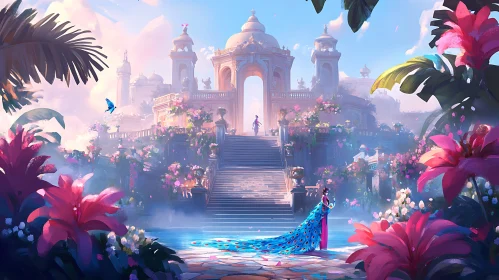 Fantasy Garden with Palace View