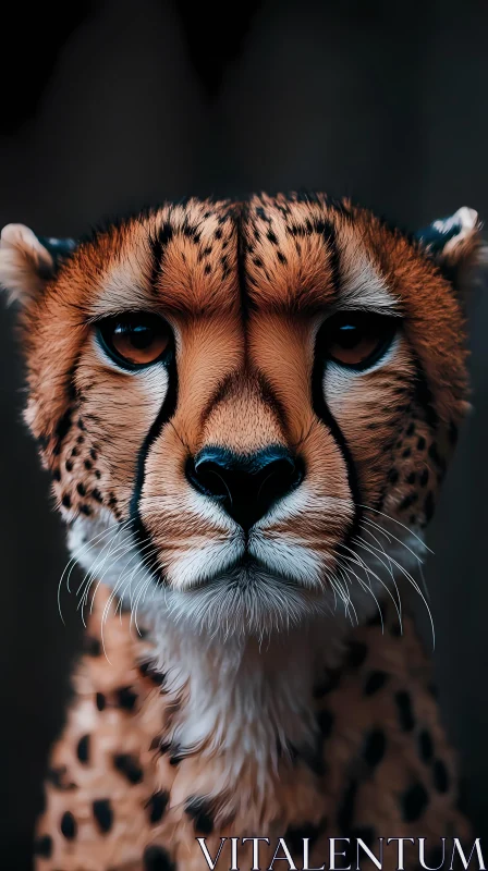 AI ART Cheetah's Gaze in Detail