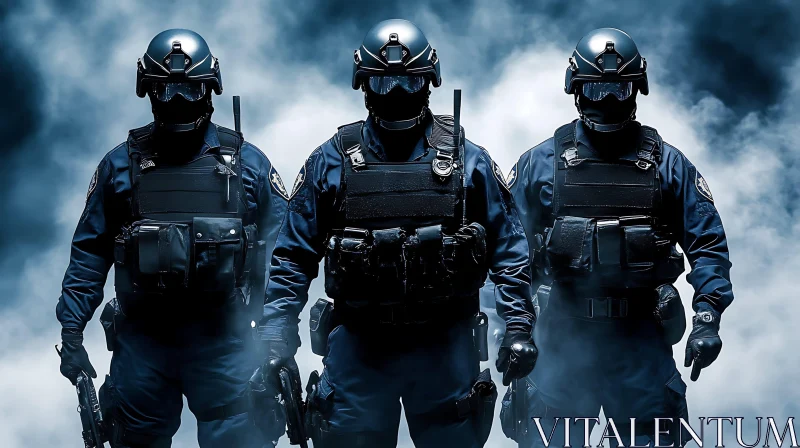 AI ART Tactical Squad in Dark Blue Uniforms