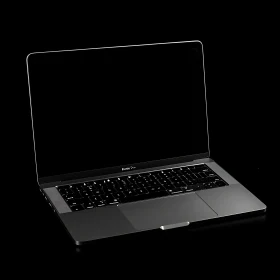 Elegant Slim-Profile Laptop on Black Background