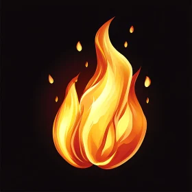 Luminous Fire Illustration
