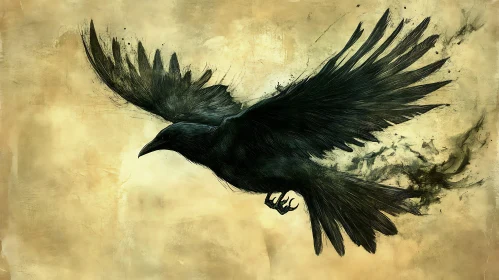 Soaring Raven Artwork