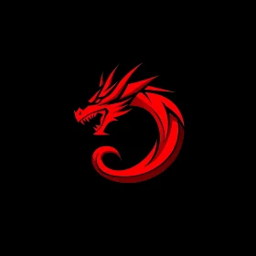 Stylized Dragon Silhouette Art