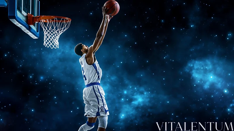 Athlete in Space AI Image