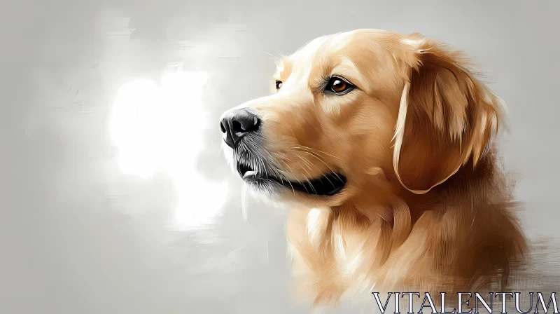 Golden Retriever Art AI Image