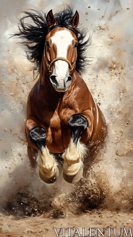 AI ART Majestic Horse Running