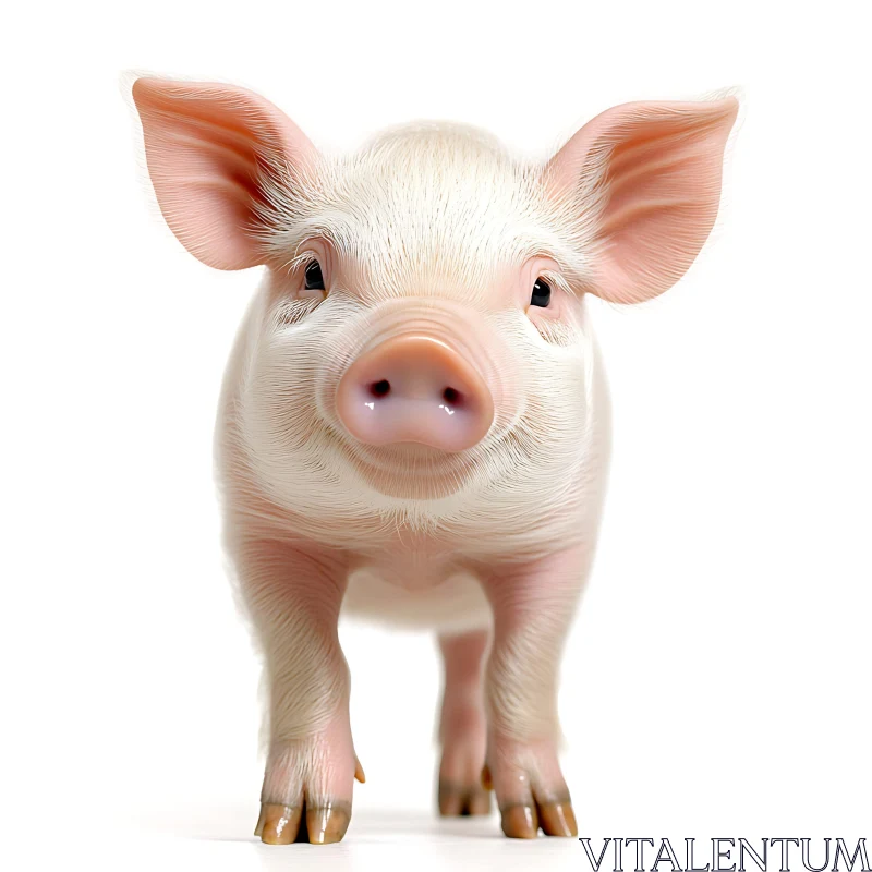 Charming Young Piglet Image AI Image