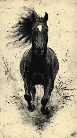 Mesmerizing Horse in Motion Artwork