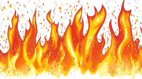 Vivid Depiction of Burning Flames