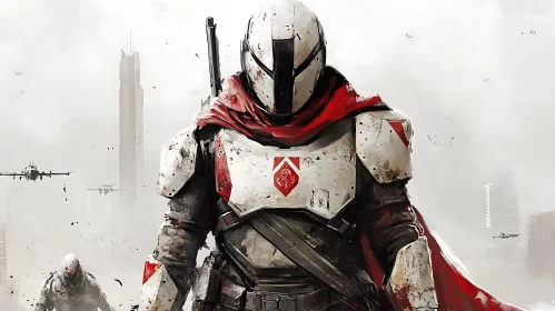Futuristic Soldier in Battle Armor
