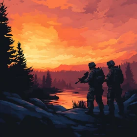 Soldiers at Sunset