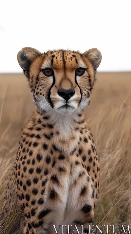 AI ART Cheetah Portrait on the Plains