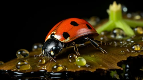 Ladybug on Leaf - A Classical Still Life
