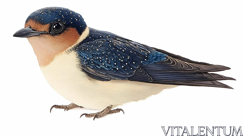 Artistic Bird Illustration AI Image