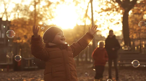 Autumn Bubbles: A Child's Delight