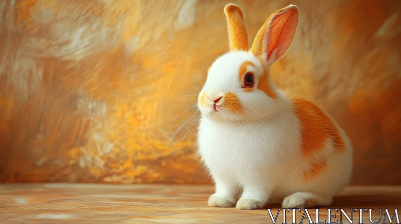 Graceful Rabbit with Warm Background AI Image